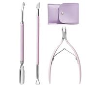 3Pcs/Set Cuticle Trimmer With Pusher Stainless Steel Remover Nippers Scissors Remover Trimmer With Pusher