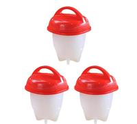 3pcs/set Egg Cooker Non Stick Silicone Hard Soft Maker Boiled Eggs without the Shell