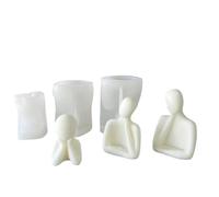 3PCS/Set Family Candle Silicone Mold DIY Geometric Portrait Abstract Manual Soap Gypsum Craft Decoration Aroma Candles for Handmade