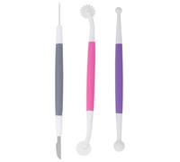 3pcs / Set Fondant Cake Decorating Tools, Icing Modelling Flower Patterns Pastry Carving Cutter Decorating Needle Tool Sugar Cookie Baking Scribe Tool Marking Patterns Icing Sugarcraft, Icing Tools