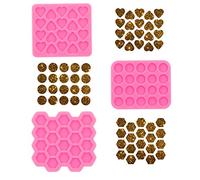 3Pcs Set Glossy Mini Silicone Mold Mini Heart/Hexagon/Circle for Ear Studs Tiny Resin Mold Epoxy Resin Casting Mold for DIY Earrings Jewelry Making Crafts Small Size