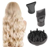 3Pcs/Set Hair Dryer Diffuser Nozzle Set,Plastic Hair Dryer Attachment Dryer Nozzle Comb,for Various Occasions and Can Easily Handle All Kinds of Curly Hair Styles