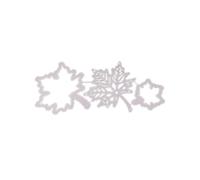 3Pcs/Set Maple Leaf Metal Die Cuts, Flower Leaf Frame Cutting Dies Cut Stencils for DIY Scrapbooking Album Decorative Embossing Pen Paper Dies for Card Making die cuts for Card Making