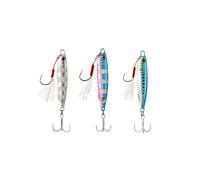 3PCS/SET Metal Cast Jig Spoon Japen 10/15/20/30/40/50g Shore Casting Jigging Fish Sea Bass Fishing Lure Artificial Bait Tackle (Color : 5, Size : 40g)