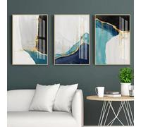 3pcs/Set Modern Simple Gilded Line Canvas Prints Poster Wall Art, Picture Wall Decoration, Living Room Home Decoration 50x70cm(20x28in) x3 with frame