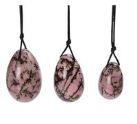 3Pcs/Set Natural Rhodonite Yoni Egg Women Pelvic Floor Muscle Kegel Exercise,3 Eggs