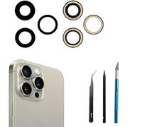 3pcs/Set Rear Camera Lens Replacement for iPhone 15 Pro Back Camera Lens Glass Replacement with Professional Repair Tool Kit