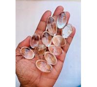 3Pcs Set Small Clear Crystal Quartz Lingam Himalayan Crystal Carved Shiva Lingam Sphatik Lingam Shivling Handcarved Handmade Pooja Meditation 25-35MM