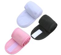 3pcs/set Spa Wide Hairband Adjustable Head Band Women Yoga Bath Shower Makeup Wash Face Cosmetic Headband Hair Bands Accessories(B2)