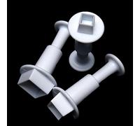 3Pcs/Set Square Shape Cake Plunger Fondant Decorating Cutters ToolsDurability