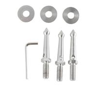 3Pcs/set Stainless Steel Spikes Set Foot Nails Ground Enhancement For Tripods 3/8" Thread 80mm For Stable