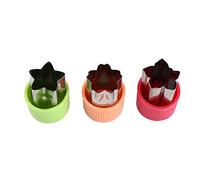3Pcs/Set Stainless Steel Vegetables Cutter Molds, Cartoon Star Heart Shape Cookie Cutters Vegetables Cutter, Fruit Cookie Pastry Stamps