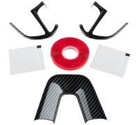 3PCS Set Steering Wheel Trim ABS Carbon Fiber Automobile Control Device Trim Compatible with 2015-2023 Dodge Challenger, Charger Durango, for Jeep Grand Cherokee SRT8