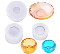 3Pcs/Set TINY SIZE Bowl & Dish Silicone Resin Molds Handmade Epoxy Resin Casting DIY Container Jewelry Pendant Mold Crystal Glue Works Art Making Tool