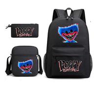 (3Pcs Set, Type 6) 3 Pcs Set Anime Game 3d Poppy Playtime Monster Backpacks Messenger Bag Pencil Bag Canvas School Bag For Student Kids