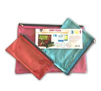 3Pcs/set Waterproof PVC Twin Pockets Zipper closure Wash Bags - WB-420D2Z