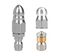 3pcs Sewer Jetter Nozzle Set Stainless Steel 5000PSI