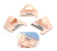 3pcs Sewing Finger Ruler, Finger Stitching Rulers Edge Stitch Lock and Sewing Gauge Sewings Measuring Gauge Template Kit 3 Sizes 2/3/4mm DIY Stitching Guide Tool for Sewings Beginners