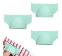3pcs Sewing Needle Edge Gauge Measuring Tool, Green Silicone DIY Seam Stitch Lock Lockranding Quilting Guide Templates Ruler Tool Sewing Gadgets Accessory for Knitting Crafting Beginner