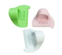 3Pcs Sewing Templates Ruler Quilting Measuring Guides Finger Patchwork Stitching Aid for Sewing Quilting Fabric Crafting Professional Templates Guides