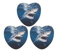 3PCS Shark Opens Mouth Car Air Freshener Hanging Scented Cards Cute Black Car Fresheners Long Lasting New Cars Scents for Women Men Natural Air Freshener with Lanyard Automotive Freshies
