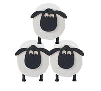 3PCS Sheep Toilet Roll Holder, Sheep-Shaped Toilet Paper Holder - Cute Lamb Design, No-Drill Standing Tissue Storage Rack for Bathroom, Living Room, Office Decoration