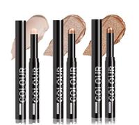 3PCS Shimmery Eyeshadow Stick Set - Champagne, Rose Gold & Bronze Cream Shadow Crayons, Long-Lasting & Smudge-Resistant, Easy Blend Eye Makeup Pen for Travel & Daily Glow