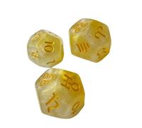 3pcs shining on 12 sides constellation constellation constellation zodiac sign tailing and tabletop game precision molded astrology acrylic dice for constellation