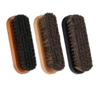3Pcs Shoe Polish Brushes, Horse Hair Shoe Brush, Horse Hair Shoe Boot Brush Set Cleaning Brushes with Wooden Handles for Leather Bags Leather Clothes Sofas Suede Sneakers Shoes