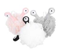 3pcs Shower Ball Bath Flowers Body Scrub Cleaning Supplies for Teens | Pu and Pe Material, Gentle Exfoliating Action, Removes Dead Skin Cells, Pack