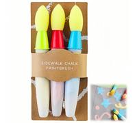 3PCS Sidewalk Chalk Paint Brush,Colouring Pens,Paint Brush Chalk Set,Chalk Pen,Washable Paintbrush Bulk,Painting Tools,Add Water to The Brush and Use,Watercolour Pens,Colouring Set,Water Pens