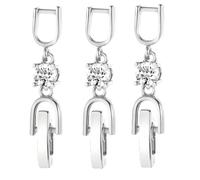 3pcs Sil/ver Br/acelet Extender,Plated Necklace Ch/ain Extenders for Women,S/il/v/er Safety Chain for Bracelet,Necklace Clas/ps with Crystal,Magn/etic Jewellery Clasps,Chain Bracelet Clasps,Sil/ver