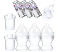 3Pcs Silicone Baby Feeding Bottle 150ml with 100ml Milk Powder Dispenser - BPA-Free, Anti-Colic, Slow Flow Teat - Leakproof, Easy to Clean Newborn Feeding Bottle Set for Formula & Breast Milk