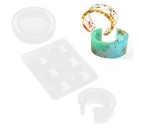 3PCS Silicone Bracelet Mold, C Font Cuff Bracelet Silicone Bangle Mold Jewelry Making Tool Drip Glue Mould Set for Jewelry DIY Crafts Making Supplies