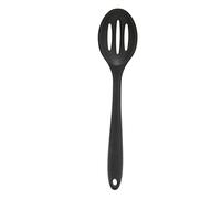 3Pcs Silicone Cooking Spoon Easy to Clean Scratch Resistant Space Saving Kitchen Salad Spoon for Kitchen (Black)
