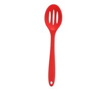 3Pcs Silicone Cooking Spoon Easy to Clean Scratch Resistant Space Saving Kitchen Salad Spoon for Kitchen (Red)