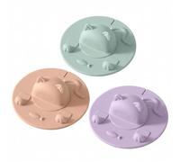 3PCS Silicone Cup Covers,Cat Designed Mug Lid with Silicone Tea Bag Holder,Reusable Tea Mug Topper for Coffee,Milk Tea