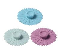 3Pcs Silicone Cup Covers Flower Cup Covers 4.1'' Reusable Drink Cover Dustproof Mug Cover Flexible Silicone Coffee Cup Lid Leakproof Wine Glass Covers Silicone Cup Lids Silicone Lids for Cups Mugs