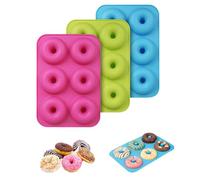 3Pcs Silicone Donut Moulds, 24.5x16.5x2cm Silicone Doughnut Baking Mould