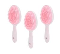 3Pcs Silicone Double Toothed Long Handle Shampoo Brush, Hair Scalp Massager Shampoo Brush For Brush Gently Massages The Scalp, For All Kinds Of Hairstyles