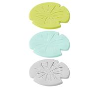 3Pcs Silicone Drain Hair Catcher,JCSMARTEC Leaves Kitchen Bathroom Shower Sink Strainer Hair Trap Stopper Cover with Suction Cup