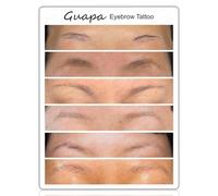 3PCS Silicone Eyebrow Tattoo Practice Skin with Printed Brow Patterns, 6 Pairs Brow Designs with 1mm thickness for Machine Training (3PCS Brows Design #1)