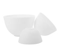 3pcs Silicone Facial Mask Bowls with Non Stick Surface, Nesting Set | Small Medium Large Sizes, Flexible Lightweight Design, White Pink Assorted Colours for Salon Use
