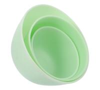 3pcs Silicone Mixing Bowls Set for DIY and Mud Masks - Odorless, Anti-Drop Bowls in Small, Medium, Large Sizes - Green Beauty Salon and Skincare Prep Tools