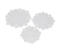 3pcs Silicone Molds European Style 3 Layer Laciness Casting Resin Mold Durable Reusable Easy Demoulding DIY Making for Craft Lovers Silicone Material 6.6in 8.1in 9.8in