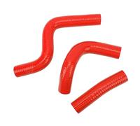 3PCS Silicone Radiator Coolant Hose Pipe Kit Stable Connection Leak Proof Heat Fit for KX80 KX85 KX100 Motorcycle Cooling System Upgrade Accessories (Rojo)