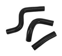 3PCS Silicone Radiator Coolant Hose Pipe Kit Stable Connection Leak Proof Heat Resistant Fit For KX80 KX85 KX100(Black)