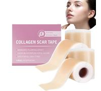 3pcs Silicone Scar Cream,Collagen Tape, Facial Fine Patch Concealer Patch Scar Roll, Improve The Appearance of Scars, Stretch Marks, Fine Lines for All Skin Types,Collagen Scar Tape Reusable (2)