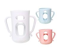 3PCS Silicone Sleeve for Pigeon Bottle, Heat Insulation Silicone Bottle Covers with Non Slip Handle for 240ml Wide-Mouthed Baby Bottles Traveling, Sleeve for Glass