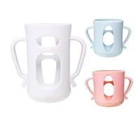3PCS Silicone Sleeve for Pigeon Bottle, Heat Insulation Silicone Bottle Covers with Non Slip Handle for 240ml Wide-Mouthed Baby Bottles Traveling Handles